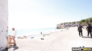Crazy anal sex on the beach