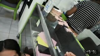A girl was fucked right in the laundry on a sunny afternoon