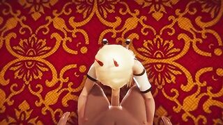 Hentai 3D animation with Power and Chainsaw Man’s intense footjob scene