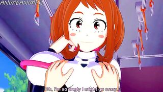 Deku fucks Ochako Uraraka in an intense scene