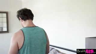 Pervert dude gets lucky with two step sisters to fuck