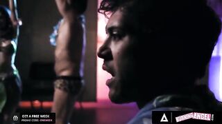 The fire dancer Jewelz Blu gets her pussy pounded at the bar
