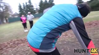 An extreme fucker tested the strength of a chubby girl’s pussy in a wild Hunt4K adventure