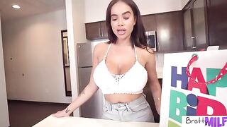 Busty stepmom Victoria June satisfies her stepson’s sexual needs on his birthday
