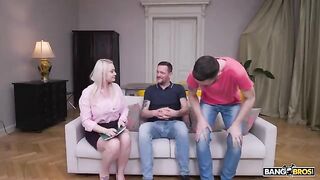Two cocks are not enough for this blonde beauty