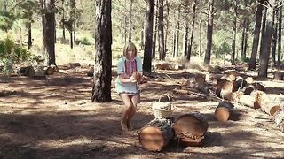 A couple has sex right in the woods, nobody stopped them