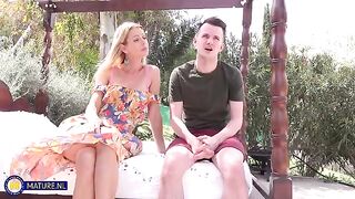 A blowjob in the mouth with a passionate lover