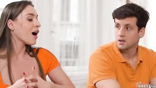 I came to my stepmom and dad, and they fucked me on the couch