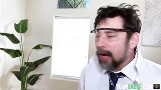 The secretary was serving the police officer in a steamy encounter