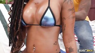 A black cock is like a sharp razor for her mouth