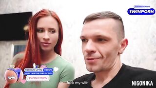 Two Russian sluts fucked by two guys in an intense orgy scene