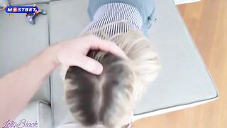 A girl was fucked hard in her pink panties in a car