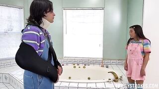 FMM with young babe, saved from getting fucked up