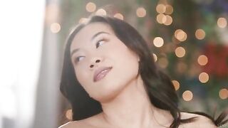 The Asian girl was caught in the act of tasting her own pussy juice