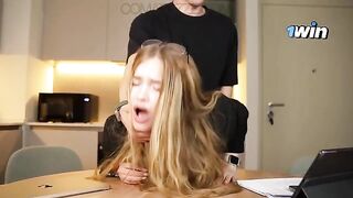 A busty secretary gets fucked hard by her boss in this steamy scene
