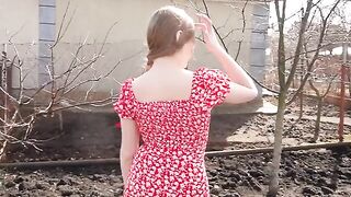 The girl from the village is always hot and sexy