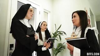 A nun became a object of sexual desire for four guys