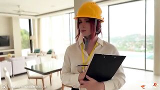 A sexy redhead would like to be fucked by her foreman in this steamy scene