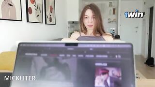 The work is over, and the guy is having fun with his girlfriend