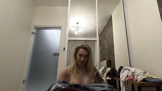 A hot blonde with a perfect body invites you over for some fun