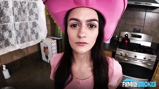 A guy with a big dick fucks a cowgirl in her clothes
