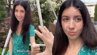 I got a little bit of cum on my face from the cumwalk