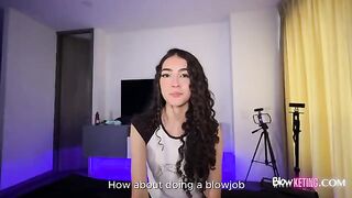 The little baby is very passionate, especially about rough sex. The girl loves it