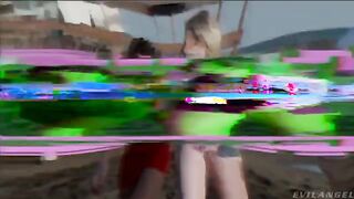 Two girls are getting ready for a hot lesbian threesome sex