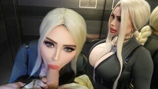 Elevators are not just for going up and down, they're also for quick sex
