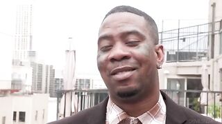 The balcony is a great place for black people to have sex