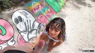 A white guy with a big dick fucks a hot mulatto woman hard