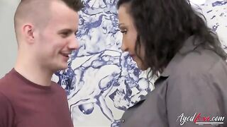AgedLove featuring Nicole DuPapillon's big boobs bouncing on Sam Bourne's cock