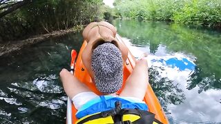 I like to see how fast I can make him cum - Risky outdoor sex