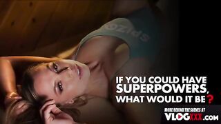 Behind the scene interview with sexy teen Aidra Fox for Massage Pounding