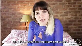A woman reaches orgasm through penetration, theory, and practice in this steamy tutorial