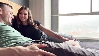 Too many clothes on the sexy girl, it's not nice