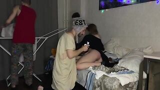 Two guys fucked a girl with great pleasure and satisfaction