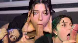 A girl demonstrates how to suck cock properly, showcasing her skills in a steamy scene