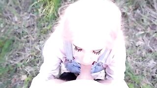 The pretty girl loves to suck cock and keep it juicy