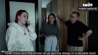 My girlfriend is getting fucked, I calmly jerk off nearby