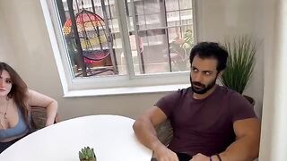 A girl gets a big dick from her stepfather during a massage