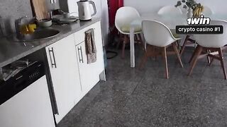 A short walk, but intense action with a stranger in the toilet