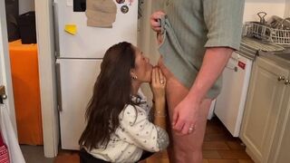 The husband gave the wife a portion of ice cream for dessert
