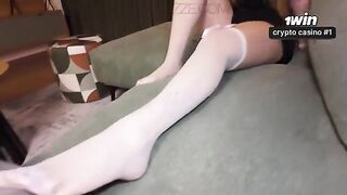 She undressed herself to avoid embarrassing morning sex