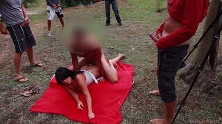 Beach orgy turned into a wild party with endless pleasure