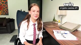 A schoolgirl is making her stepsister cum by blowing her in a steamy scene