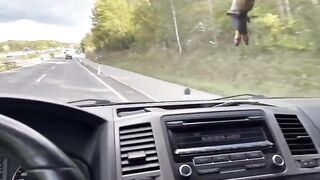Hot sex in the car with an Uber driver