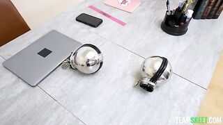 She is beneath me and completely submissive, a thrilling office scene
