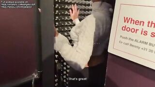 A sexy girl has sex with a stranger and gets a cumshot in her mouth