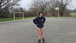 A girl moaned as she was fucked in the forest by a stranger